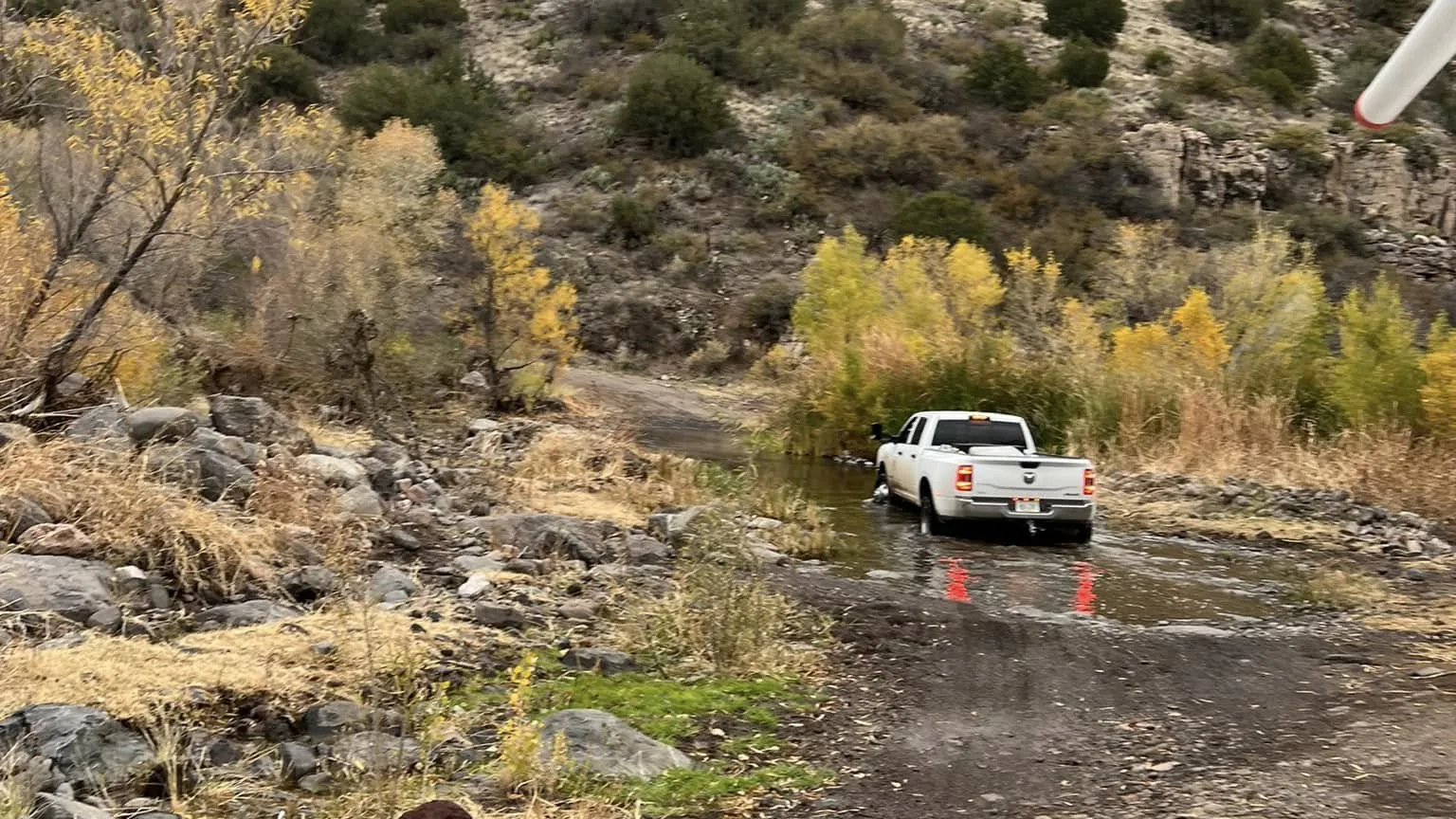 Arizona canyon country on the way to a ranch well job